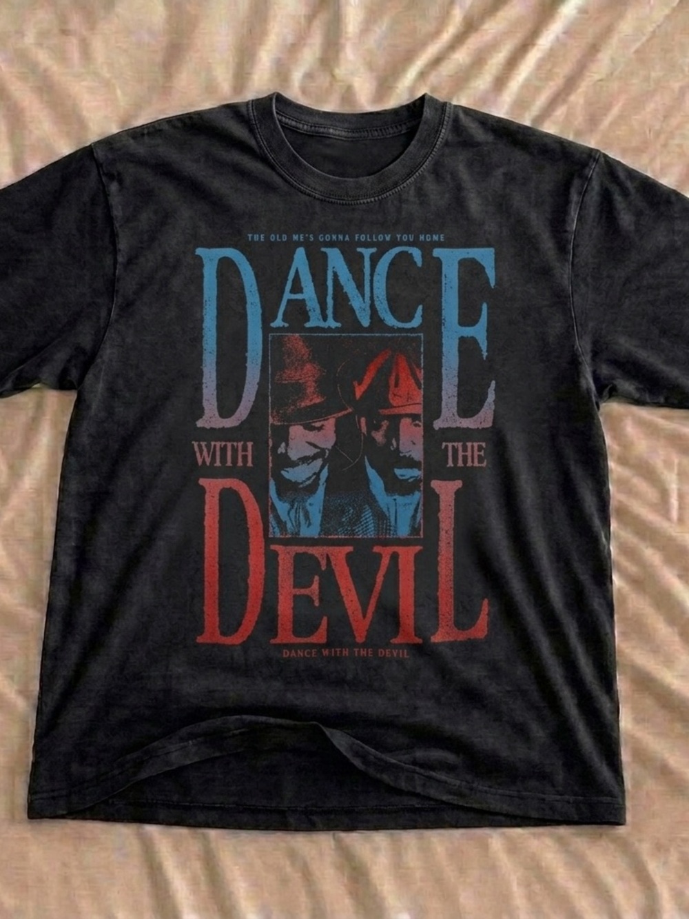 Dance With The Devil Dark Graphic Tee - Black Unisex big size
